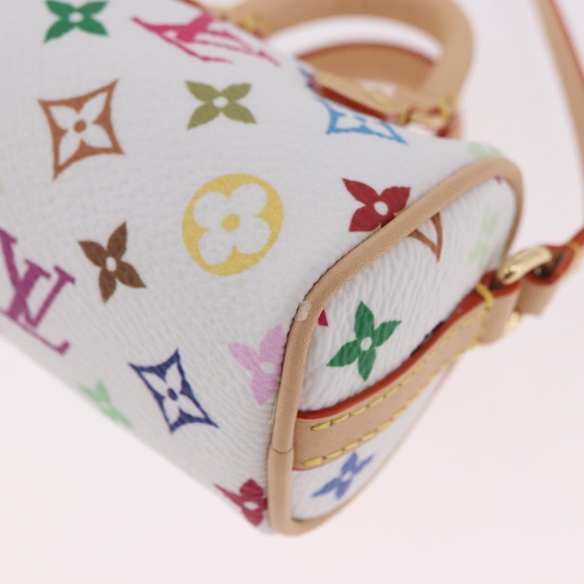 LOUIS VUITTON Multicolor Micro Speedy Bag Charm White M03729 LV Auth 185046SM