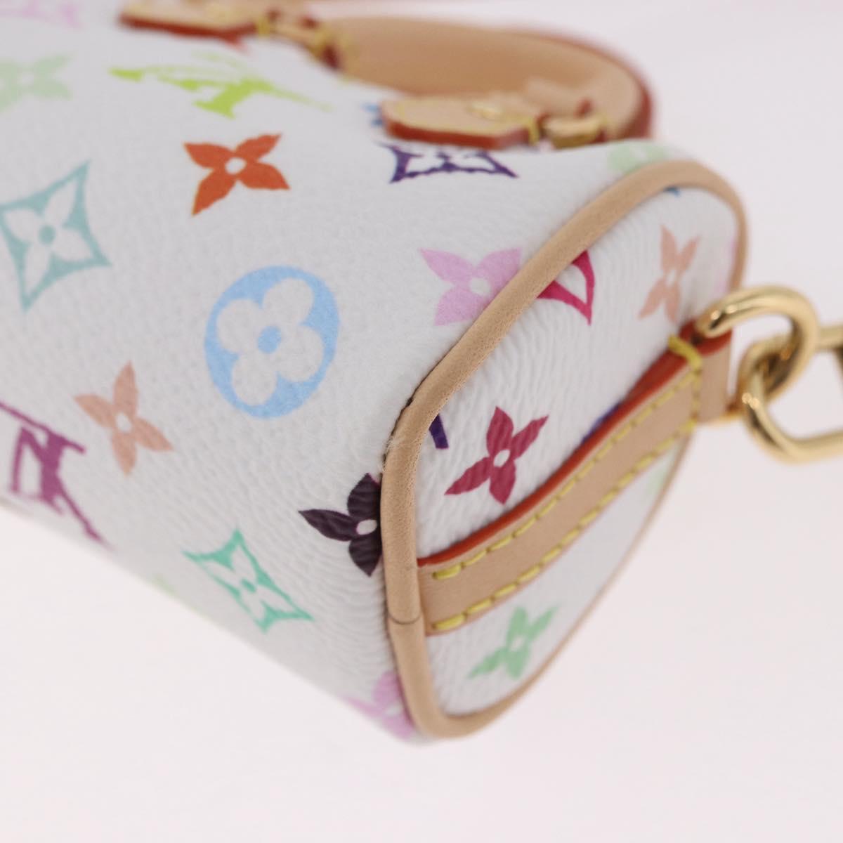 LOUIS VUITTON Multicolor Micro Speedy Bag Charm White M03729 LV Auth 185046SM