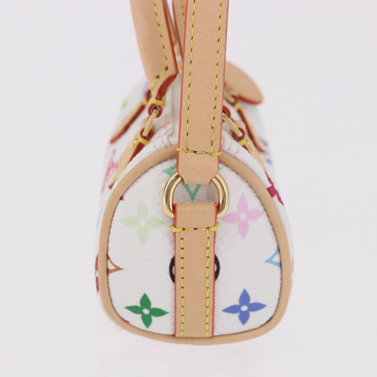 LOUIS VUITTON Multicolor Micro Speedy Bag Charm White M03729 LV Auth 185046SM