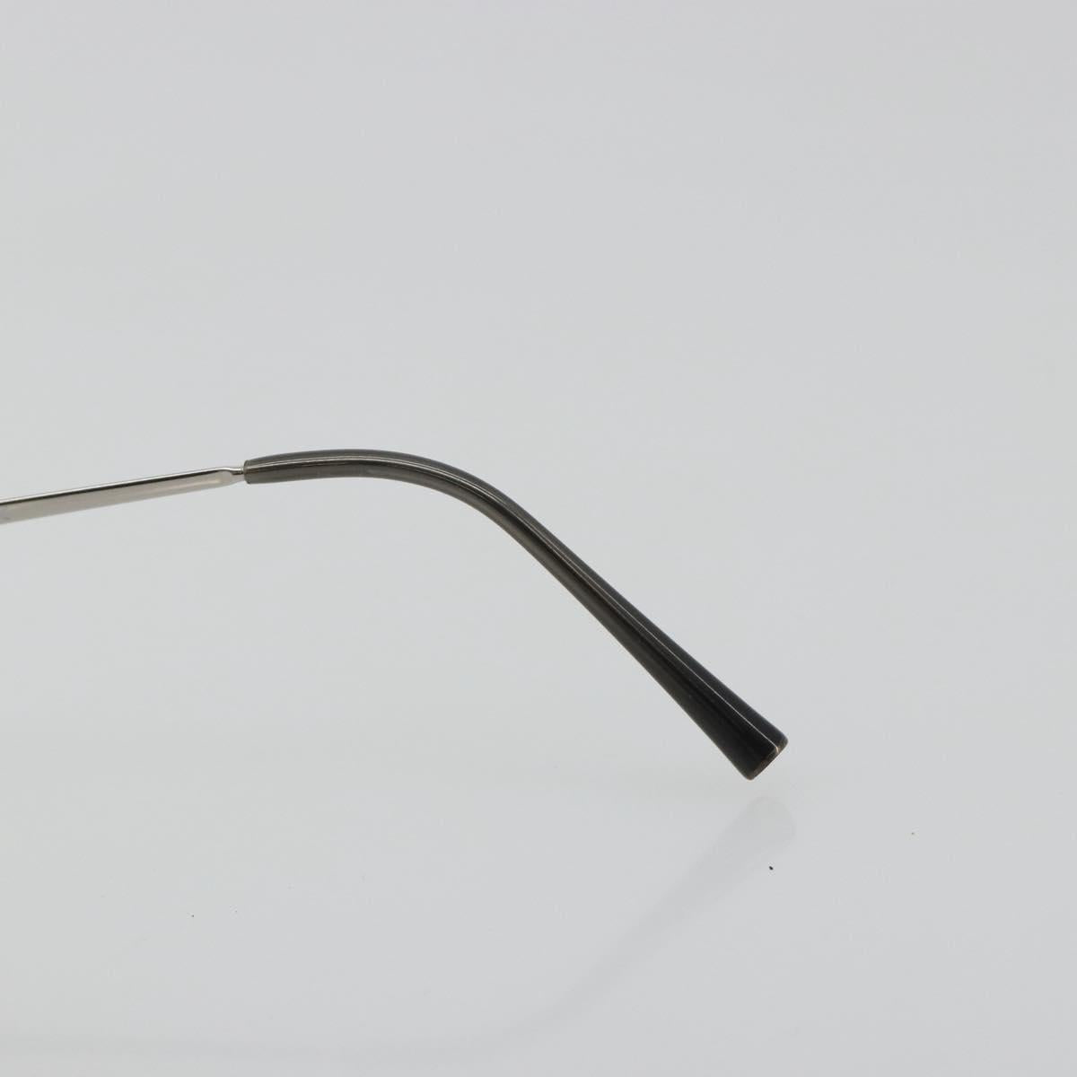 CHANEL COCO Mark Sunglasses metal Silver CC Auth 185048V