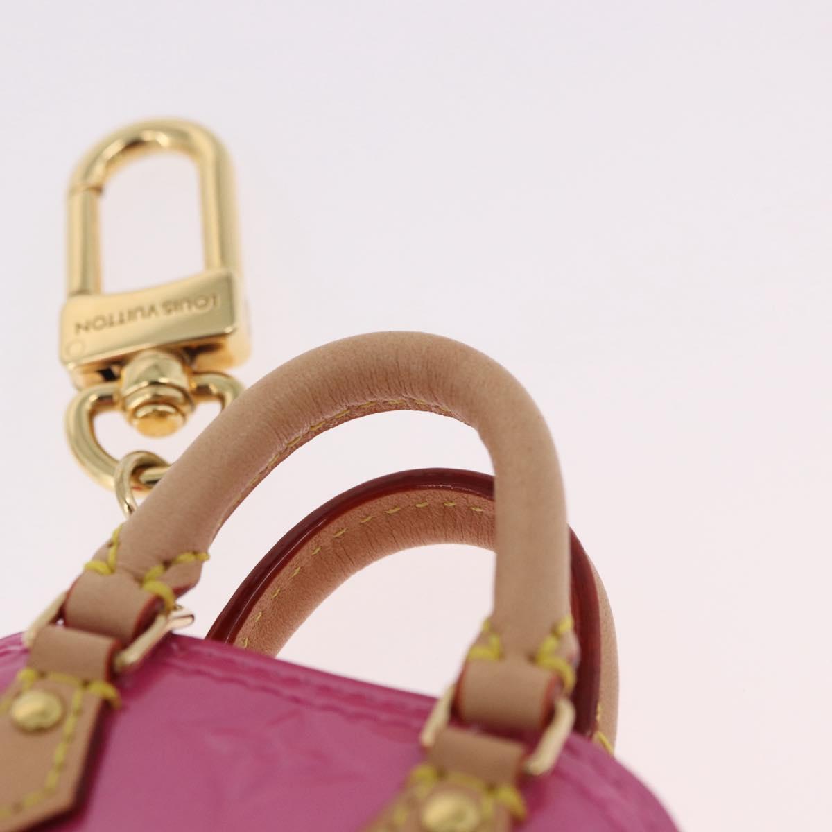 LOUIS VUITTON Monogram Vernis Micro Alma Bag Charm Pink M01706 LV Auth 185054SAM