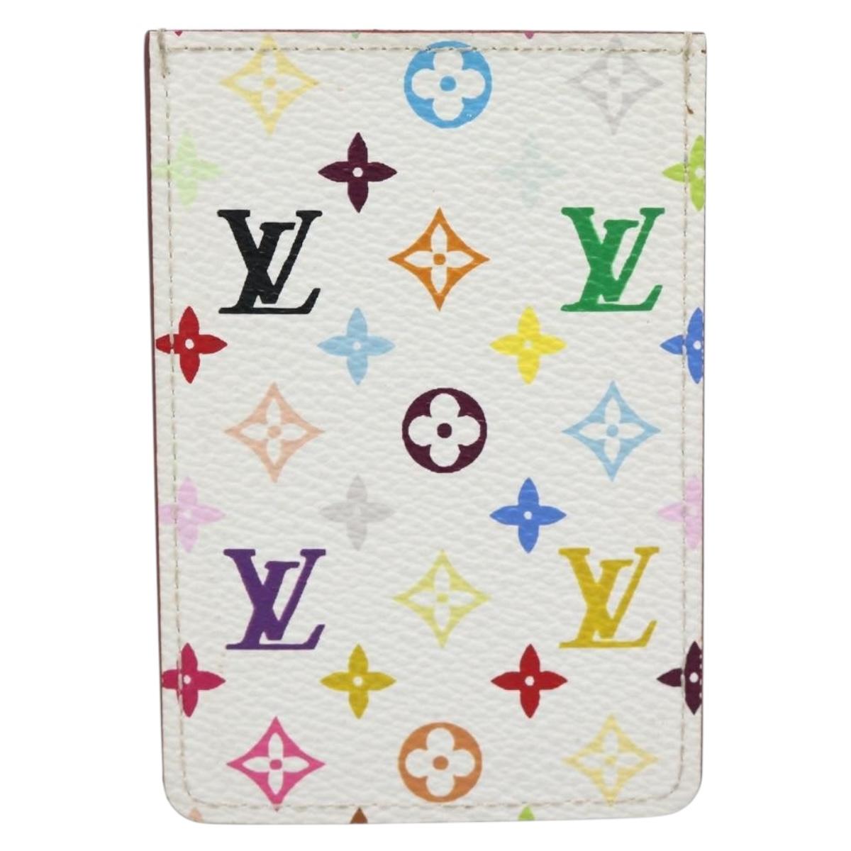 LOUIS VUITTON Monogram Multicolor Etui Hand Mirror White M92651 LV Auth 185055