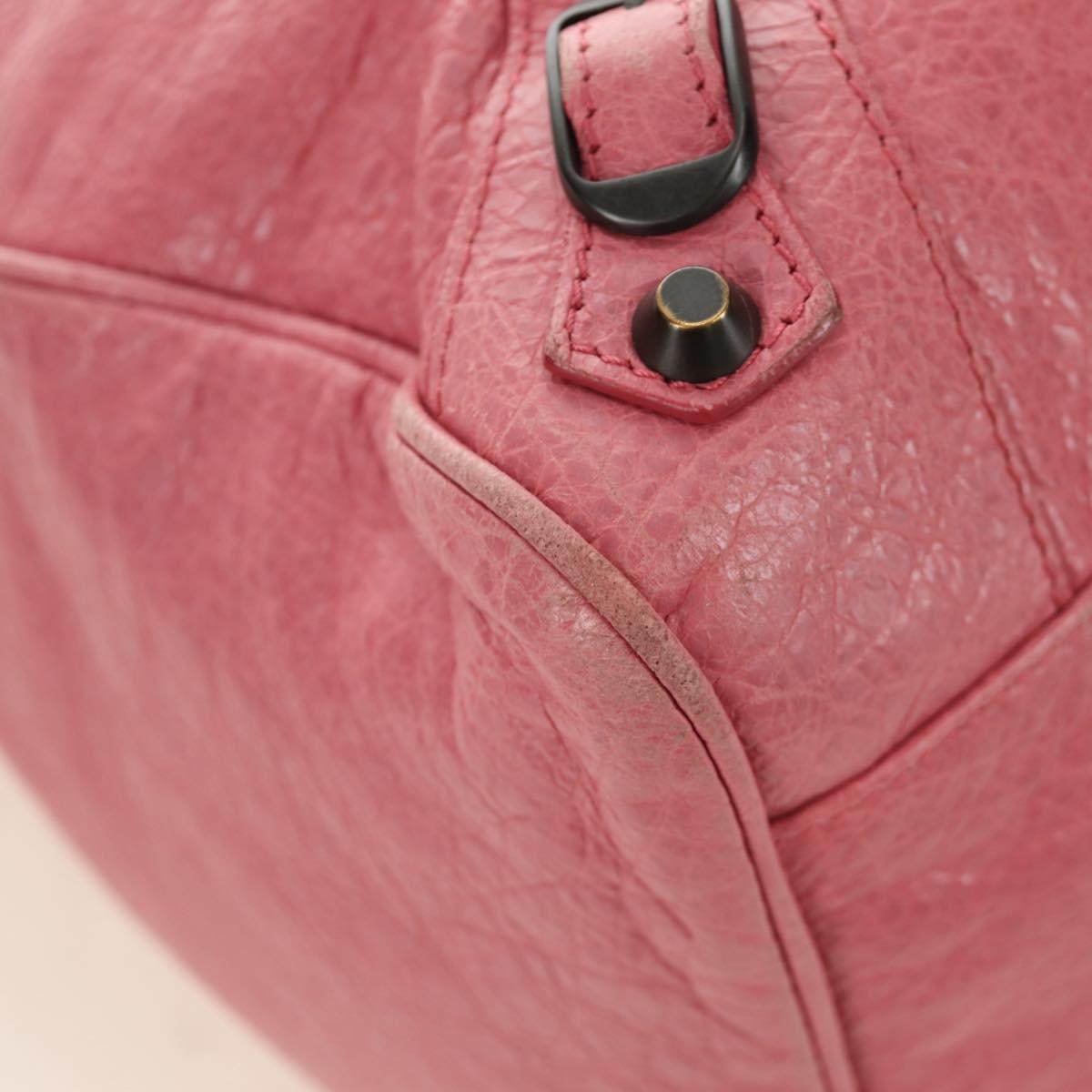BALENCIAGA The City Hand Bag Leather 2way Pink 235216 Auth 185095M