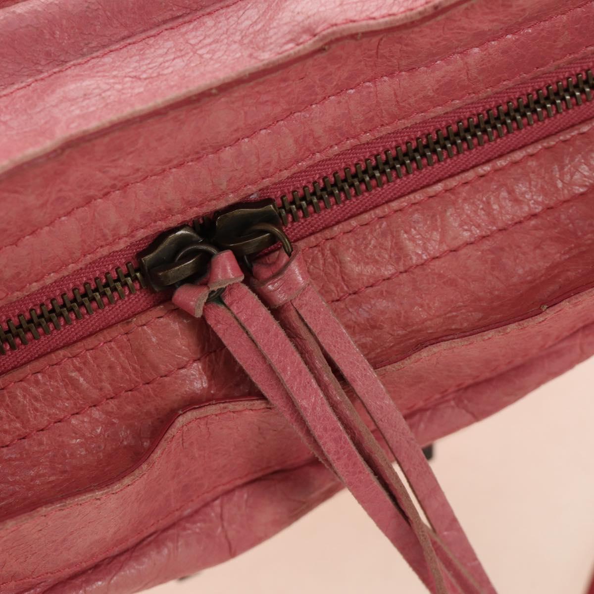 BALENCIAGA The City Hand Bag Leather 2way Pink 235216 Auth 185095M