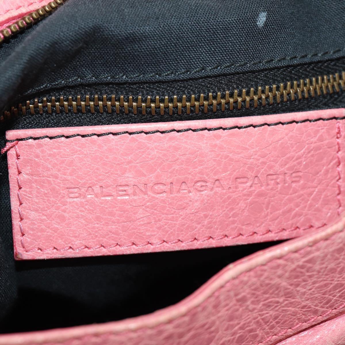 BALENCIAGA The City Hand Bag Leather 2way Pink 235216 Auth 185095M