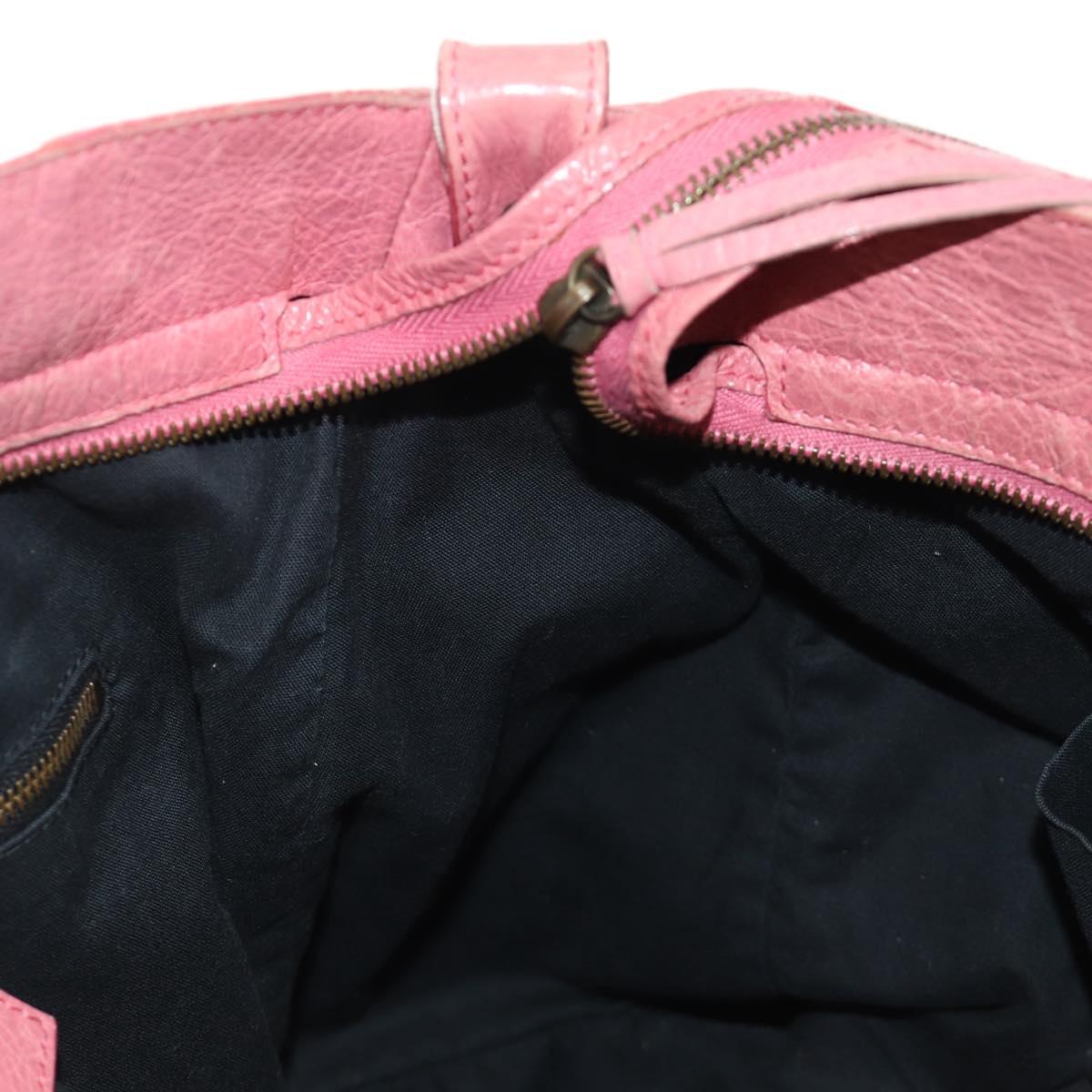 BALENCIAGA The City Hand Bag Leather 2way Pink 235216 Auth 185095M