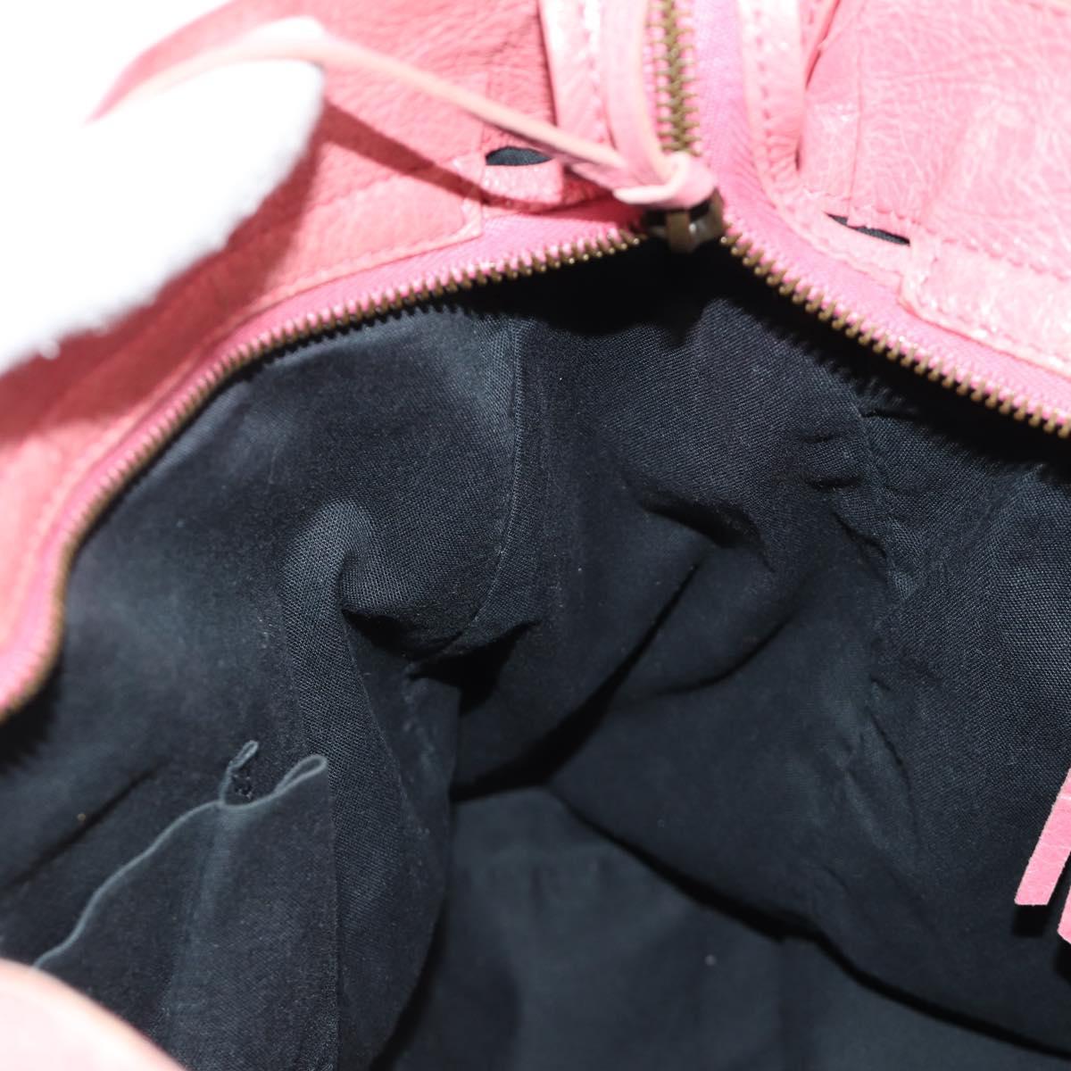 BALENCIAGA The City Hand Bag Leather 2way Pink 235216 Auth 185095M