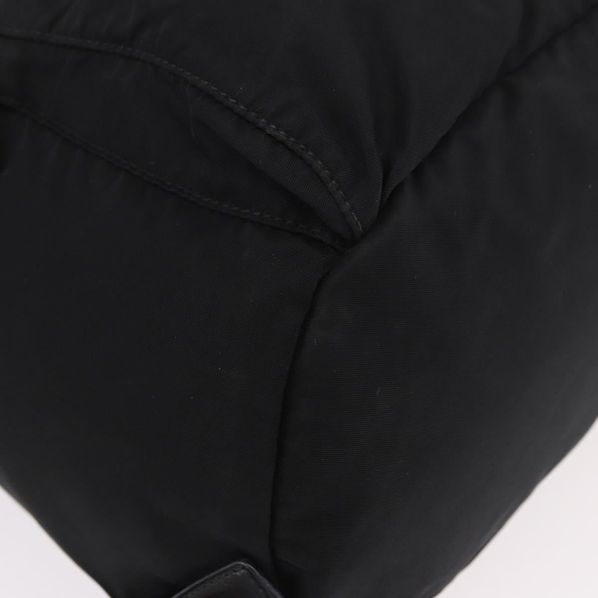 PRADA Backpack Nylon Black Silver Auth 185096