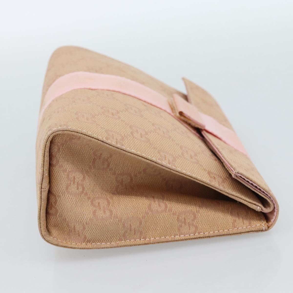GUCCI GG Canvas Clutch Bag Pink 039 0992 Auth 185104