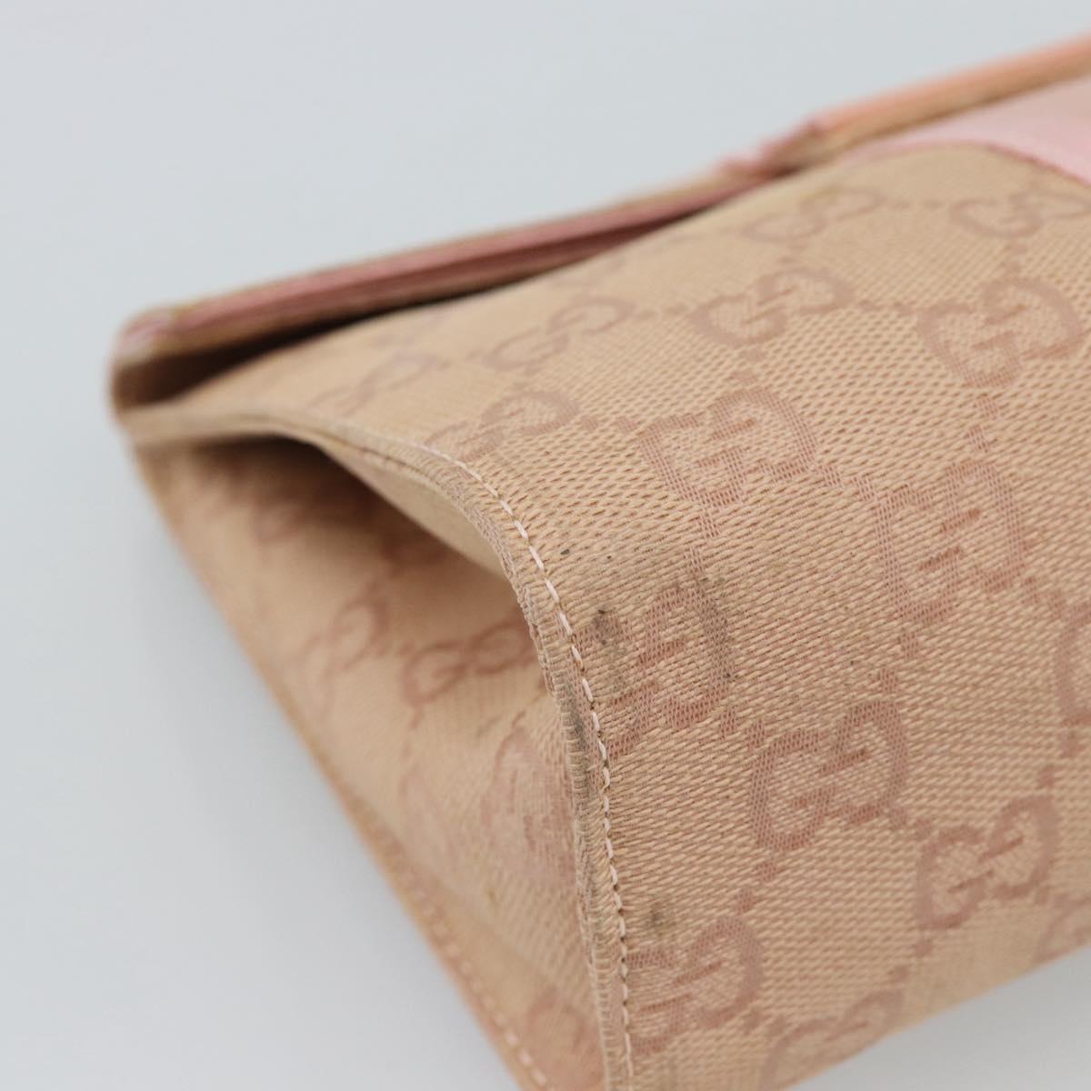 GUCCI GG Canvas Clutch Bag Pink 039 0992 Auth 185104