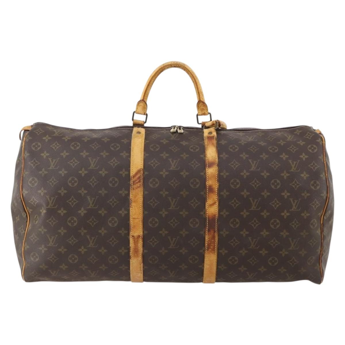 LOUIS VUITTON Monogram Keepall 60 Boston Bag M41422 LV Auth 185112