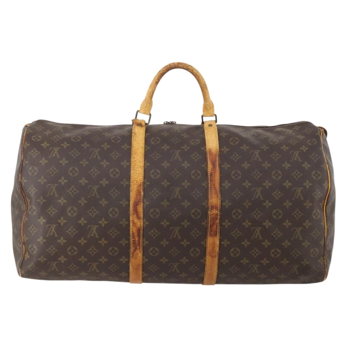 LOUIS VUITTON Monogram Keepall 60 Boston Bag M41422 LV Auth 185112