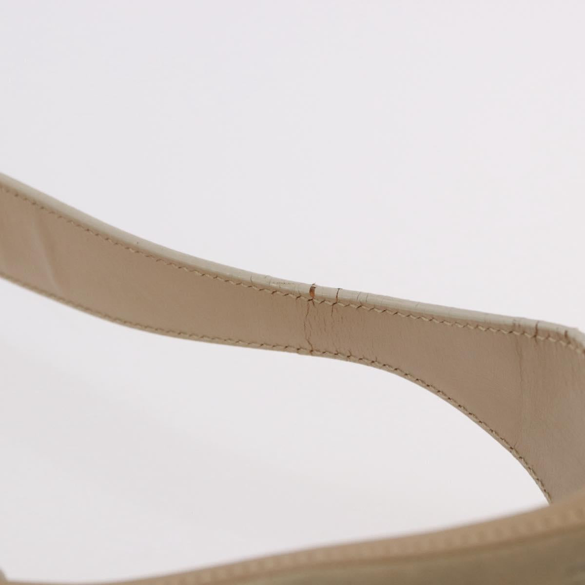 GUCCI Jackie Shoulder Bag Suede Beige Silver Auth 185120V