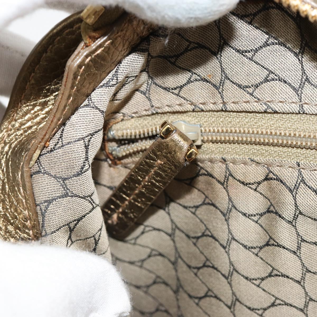 CARTIER Ladonia Chain Tote Bag Suede Gold Auth 185121A