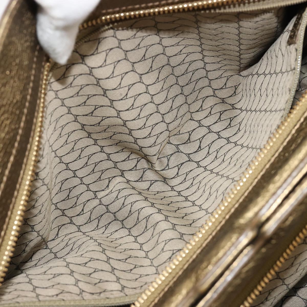 CARTIER Ladonia Chain Tote Bag Suede Gold Auth 185121A