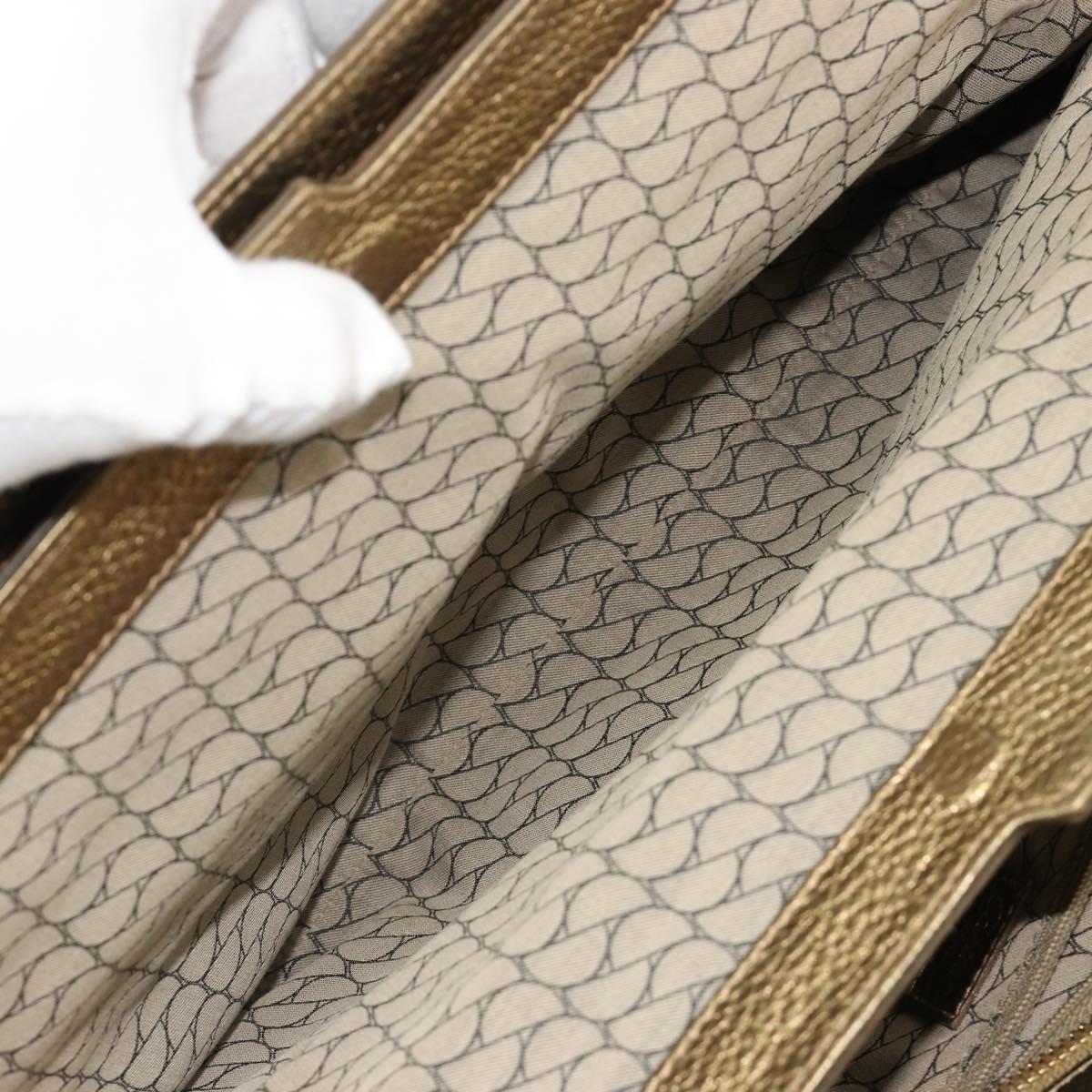 CARTIER Ladonia Chain Tote Bag Suede Gold Auth 185121A