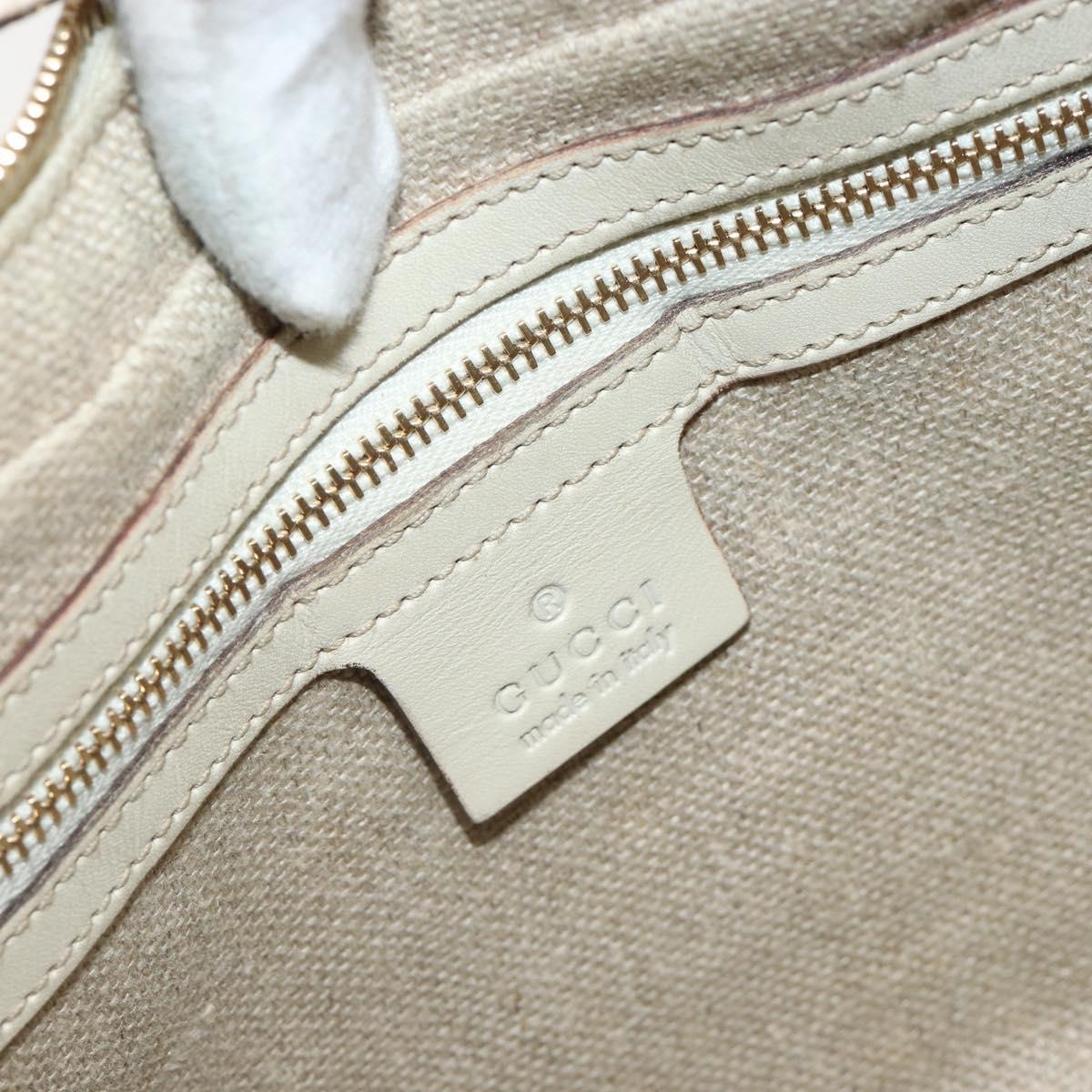 GUCCI GG Canvas Shoulder Bag Ivory Gold 154395 Auth 185122A