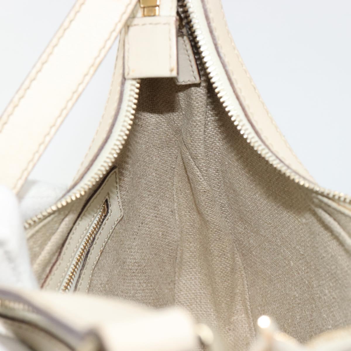 GUCCI GG Canvas Shoulder Bag Ivory Gold 154395 Auth 185122A