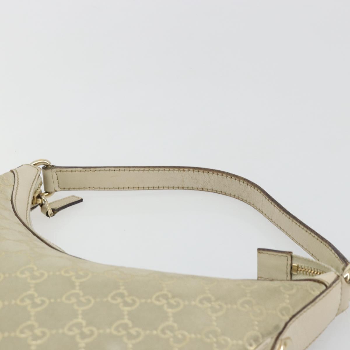GUCCI GG Canvas Shoulder Bag Ivory Gold 154395 Auth 185122A