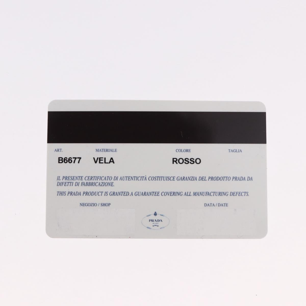 PRADA Backpack Nylon Red Silver Auth 185141V