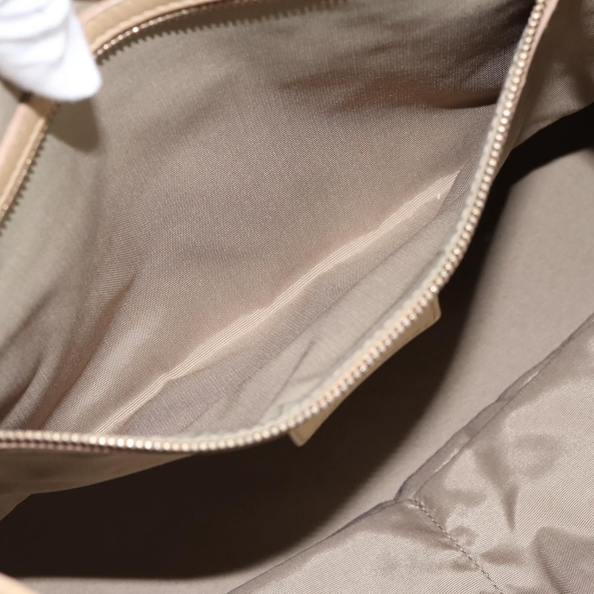 Christian Dior Lady Dior Tote Bag Coated Canvas Beige Gold Auth 185168