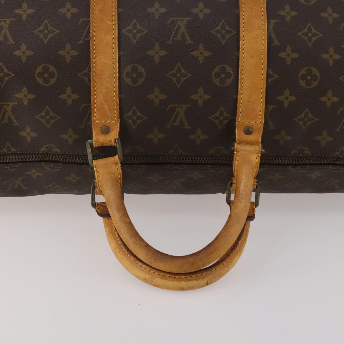 LOUIS VUITTON Monogram Keepall 55 Boston Bag M41424 LV Auth 185174