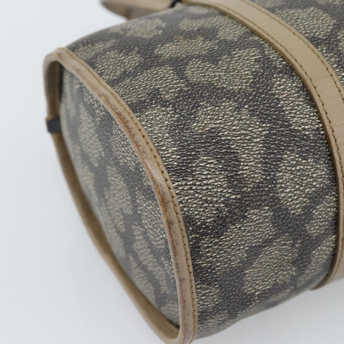 SAINT LAURENT Hand Bag PVC Leather Beige Auth 185177