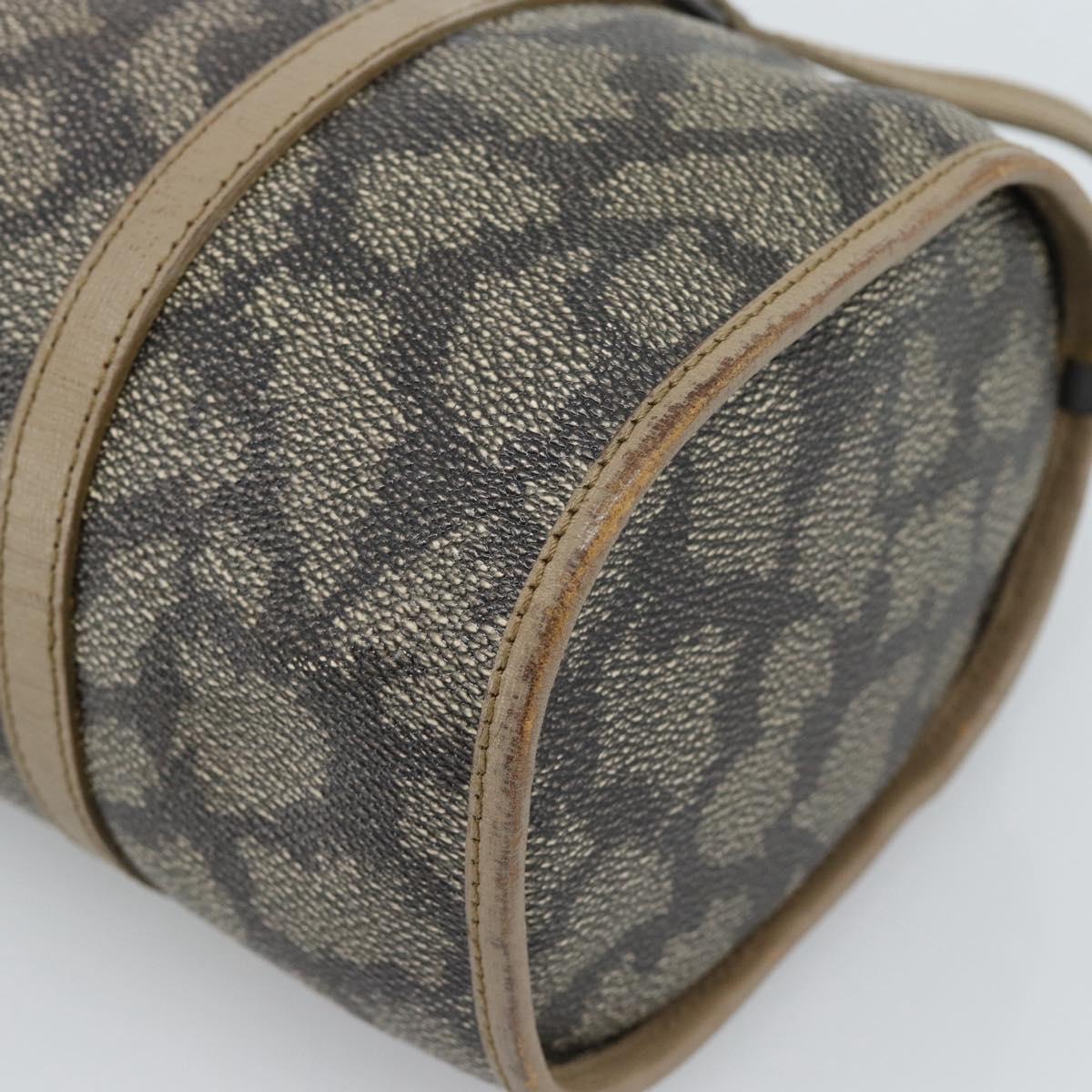 SAINT LAURENT Hand Bag PVC Leather Beige Auth 185177