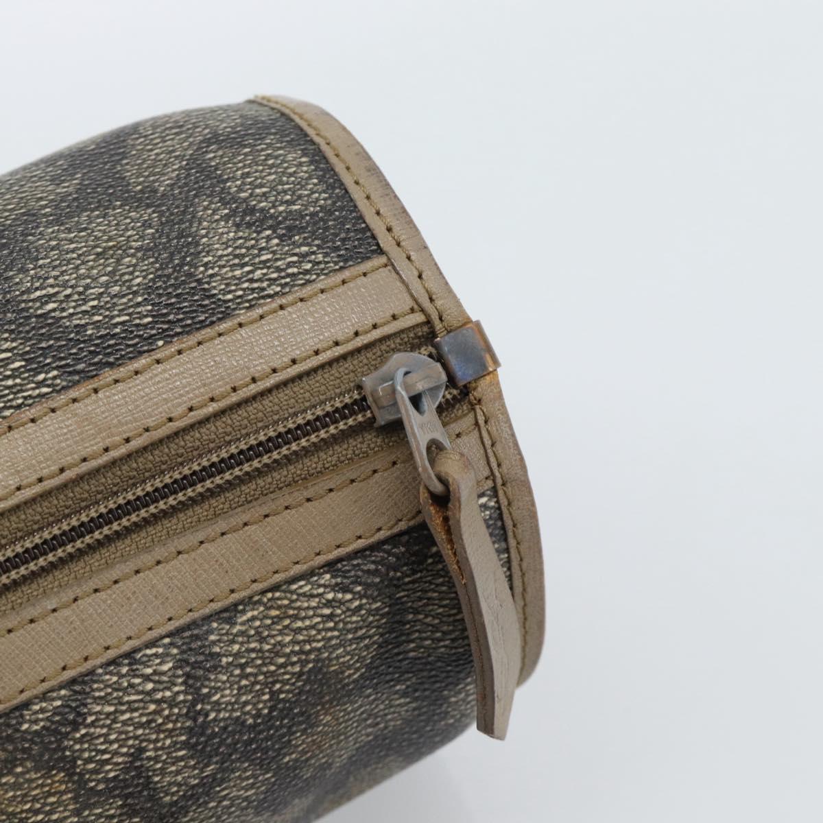 SAINT LAURENT Hand Bag PVC Leather Beige Auth 185177