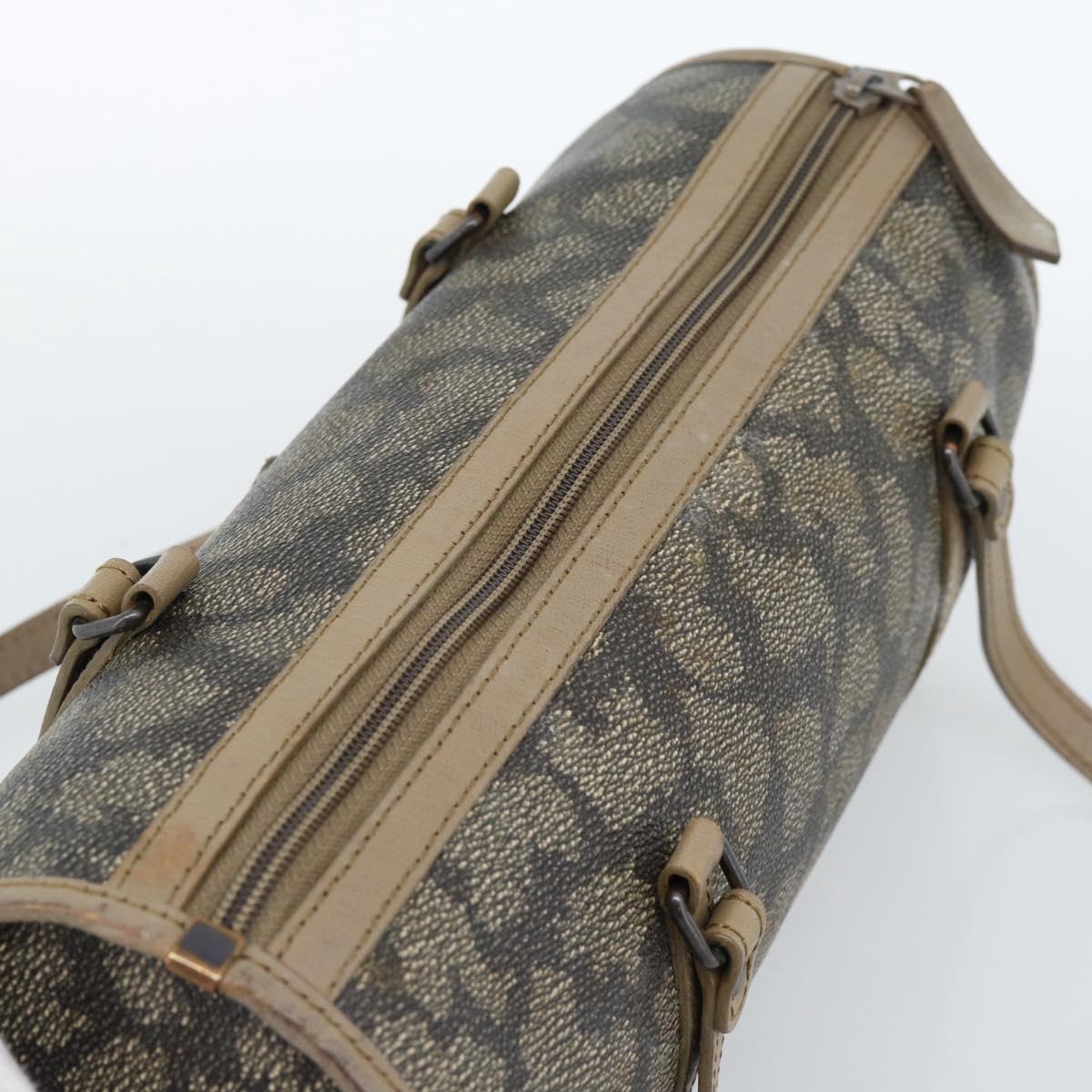 SAINT LAURENT Hand Bag PVC Leather Beige Auth 185177