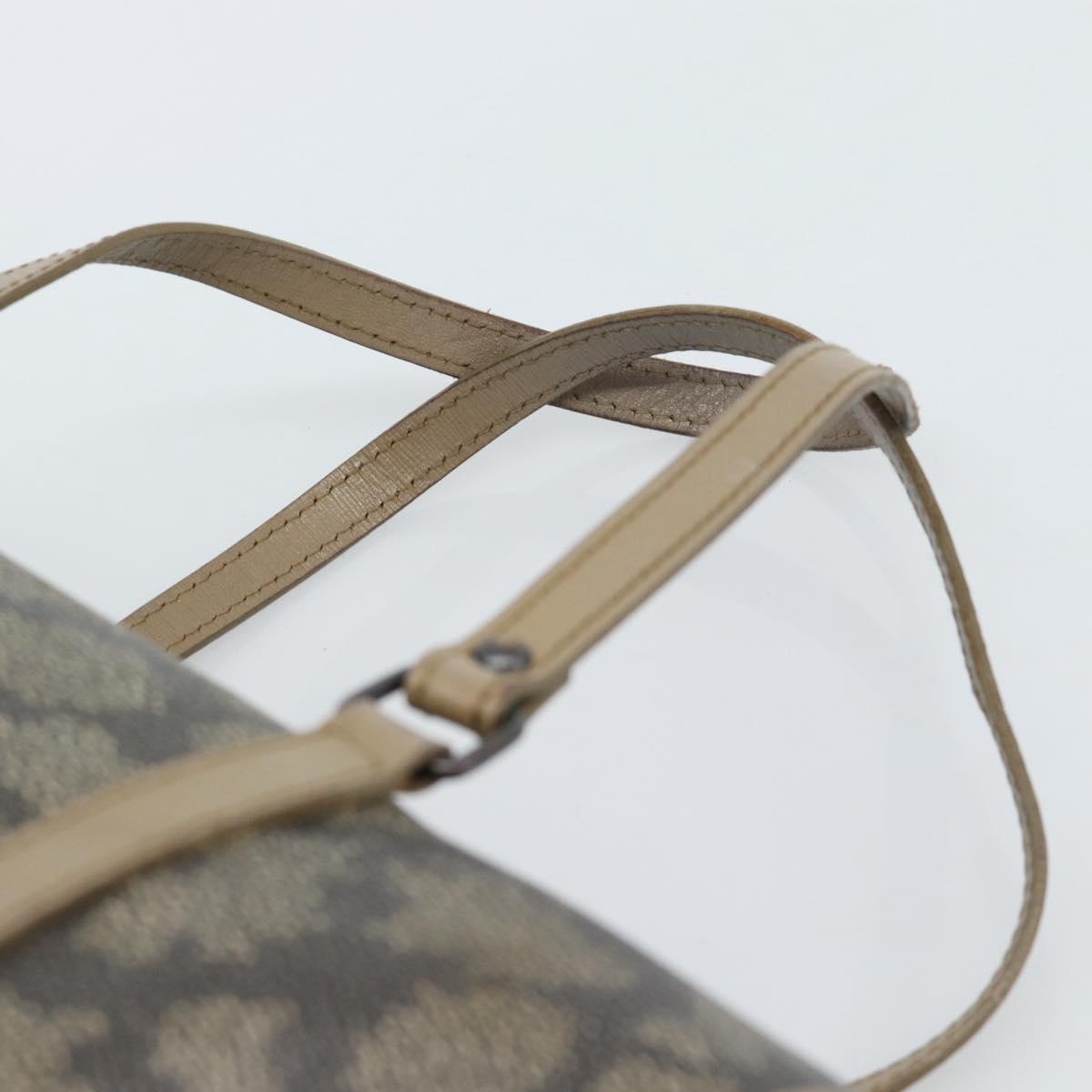 SAINT LAURENT Hand Bag PVC Leather Beige Auth 185177