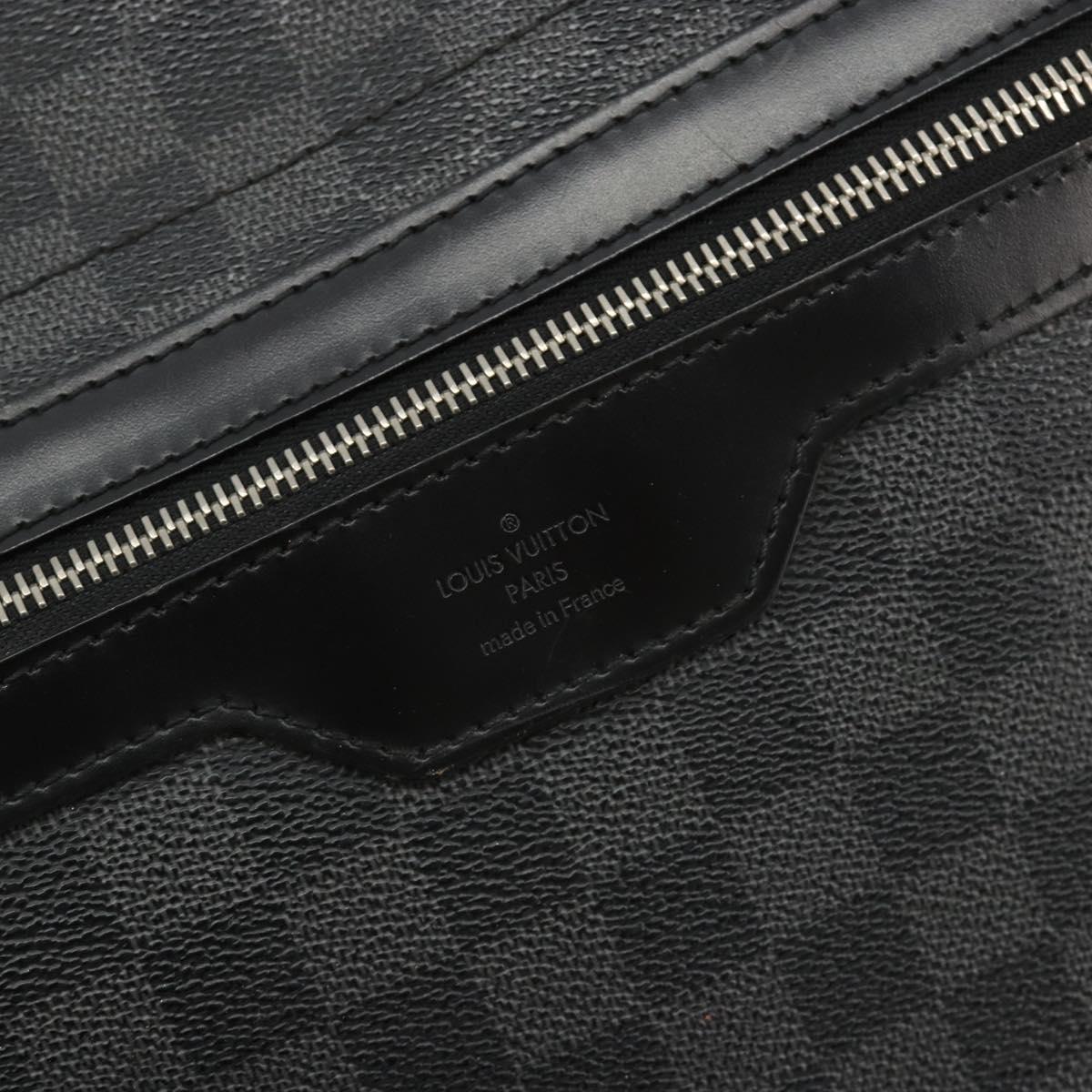 LOUIS VUITTON Damier Graphite Daniel MM Shoulder Bag N58029 LV Auth 185180