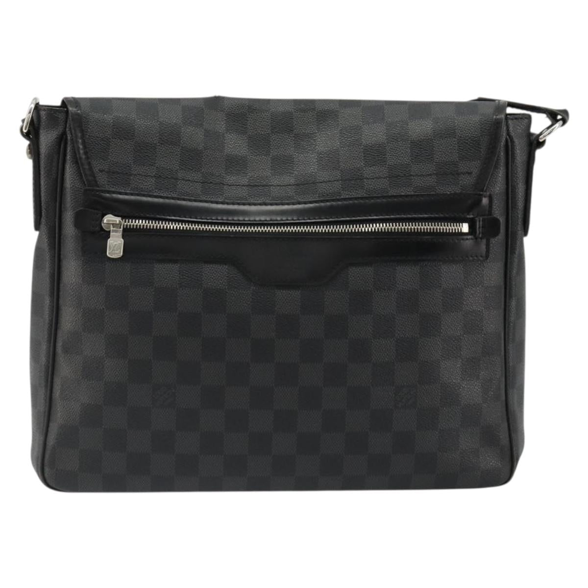 LOUIS VUITTON Damier Graphite Daniel MM Shoulder Bag N58029 LV Auth 185180