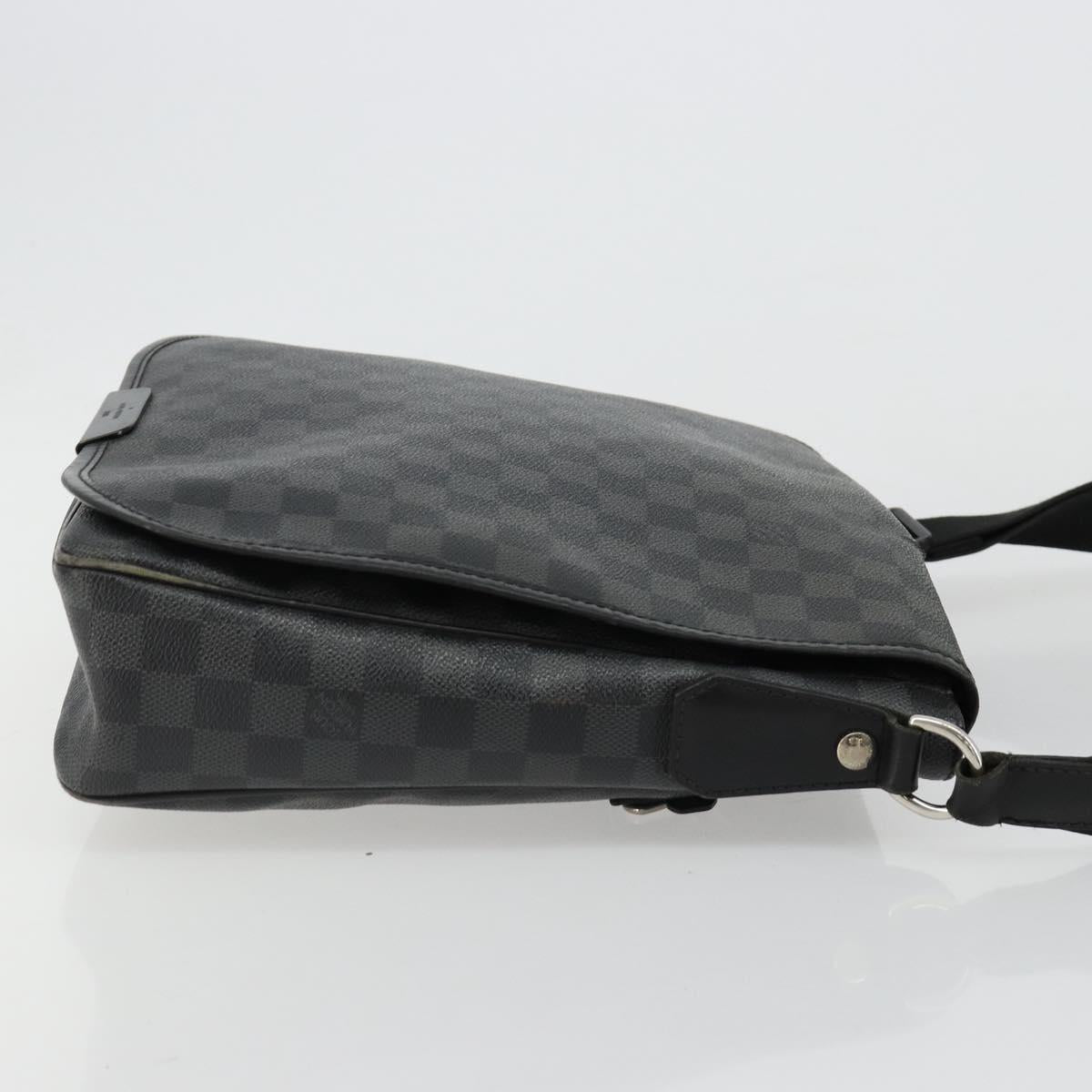 LOUIS VUITTON Damier Graphite Daniel MM Shoulder Bag N58029 LV Auth 185180