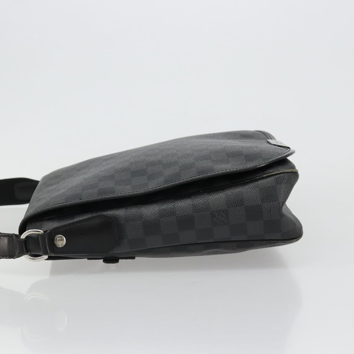 LOUIS VUITTON Damier Graphite Daniel MM Shoulder Bag N58029 LV Auth 185180