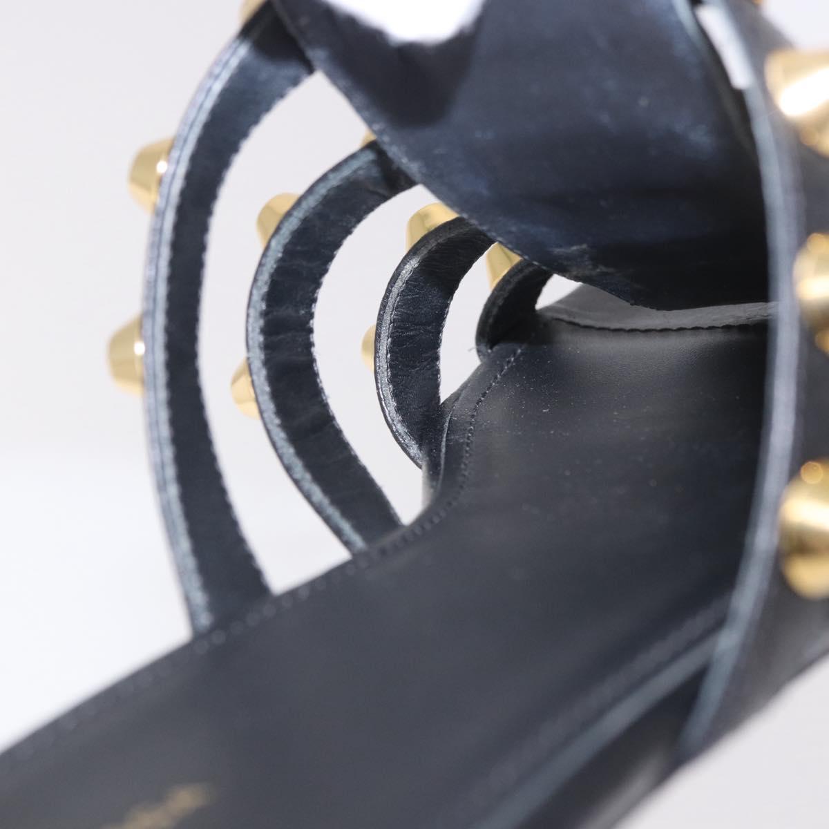 BALENCIAGA Sandals Leather Black Auth 185184A