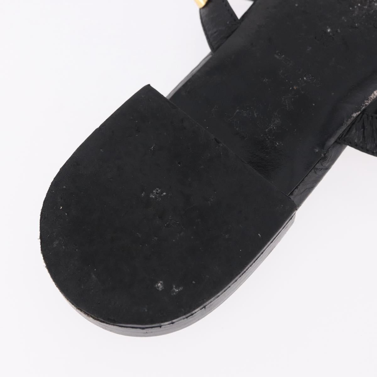 BALENCIAGA Sandals Leather Black Auth 185184A