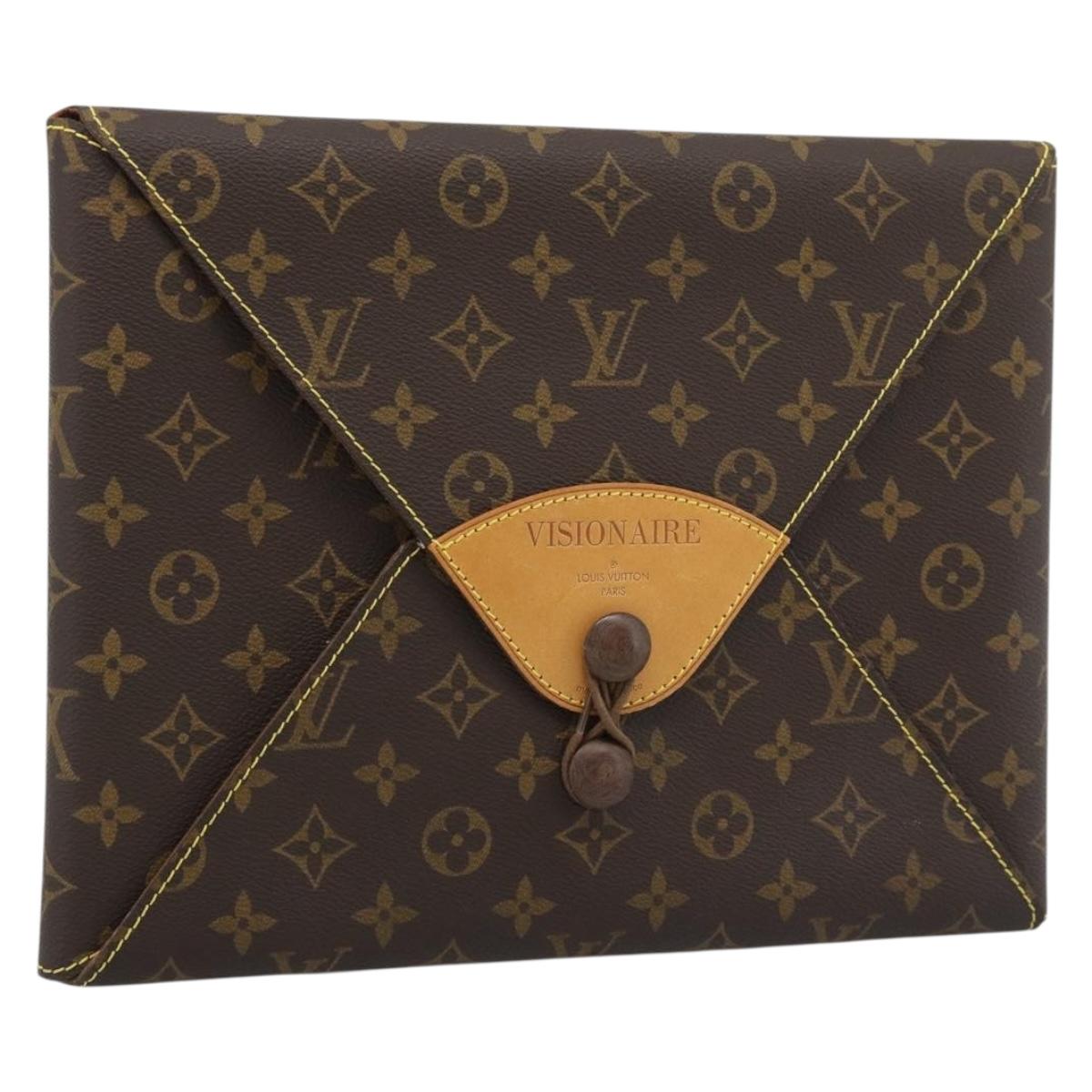 LOUIS VUITTON Monogram Visionaire Briefcase M99045 LV Auth 185187V