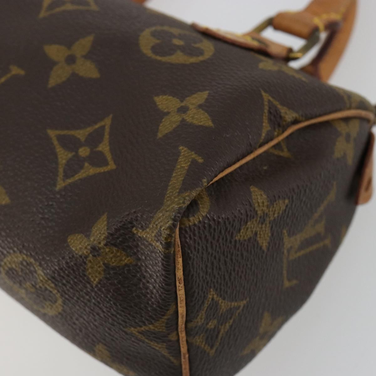 LOUIS VUITTON Monogram Mini Speedy Hand Bag M41534 LV Auth 185195