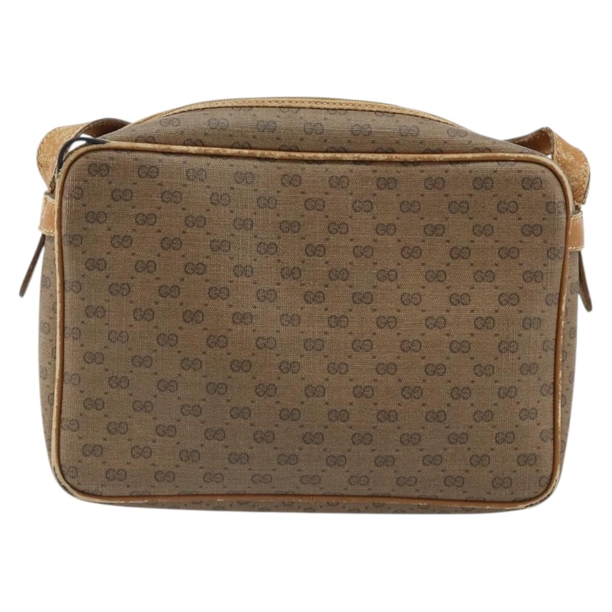GUCCI Micro GG Supreme Web Sherry Line Bag PVC Beige 007 904 0008 Auth 185200