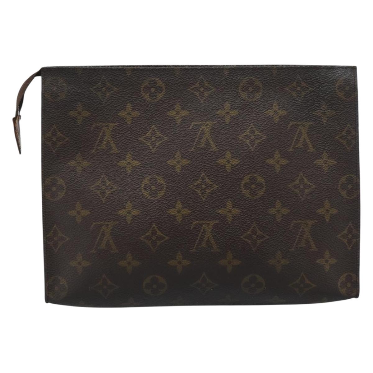 LOUIS VUITTON Monogram Poche Toilette 26 Pouch M47542 LV Auth 185201