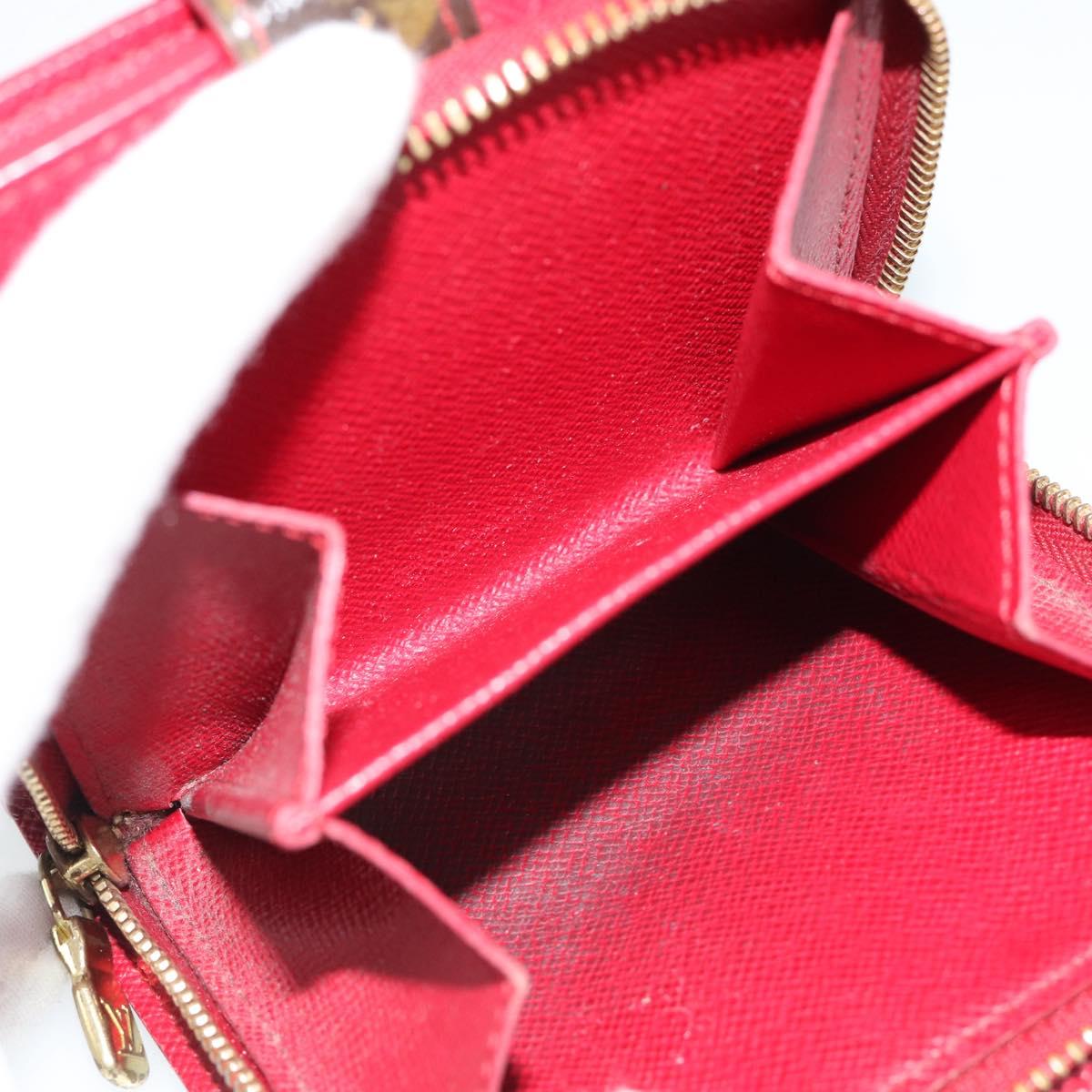 LOUIS VUITTON Monogram Cherry Compact zip Bifold Wallet M95005 LV Auth 185206
