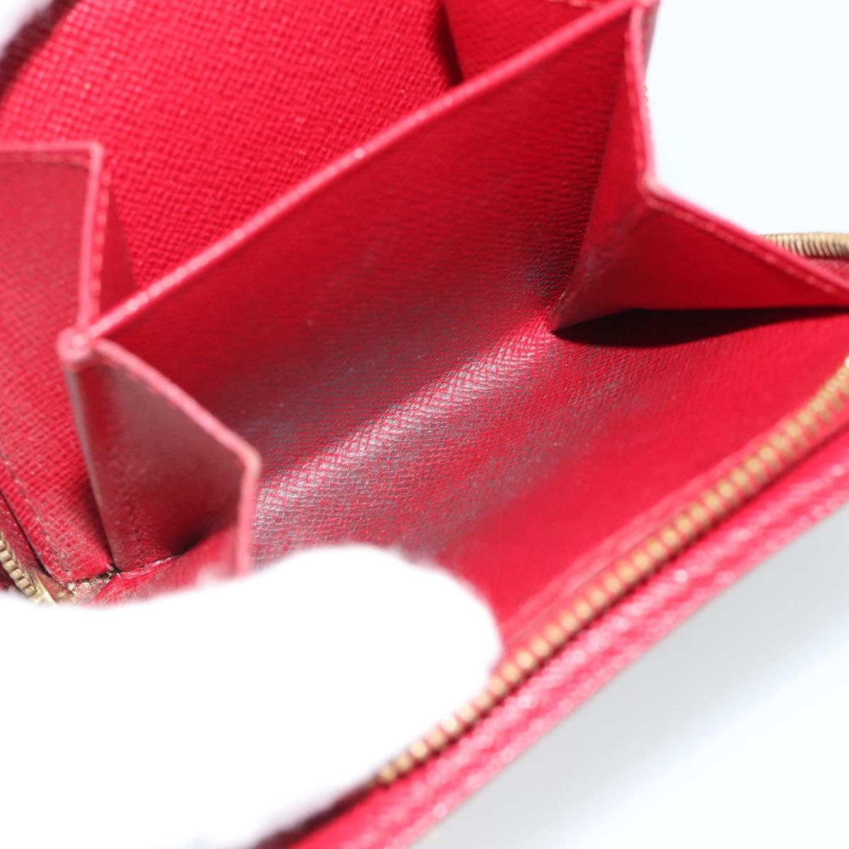 LOUIS VUITTON Monogram Cherry Compact zip Bifold Wallet M95005 LV Auth 185206