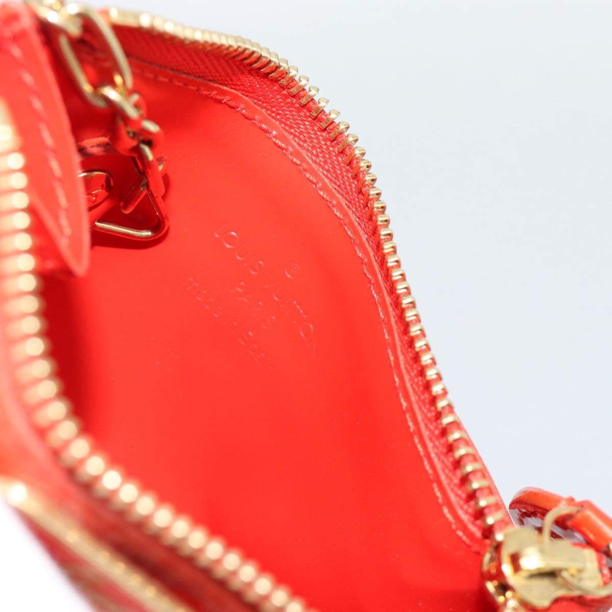 LOUIS VUITTON Vernis Pochette Cles NM Coin Purse Orenge M93638 LV Auth 185207A