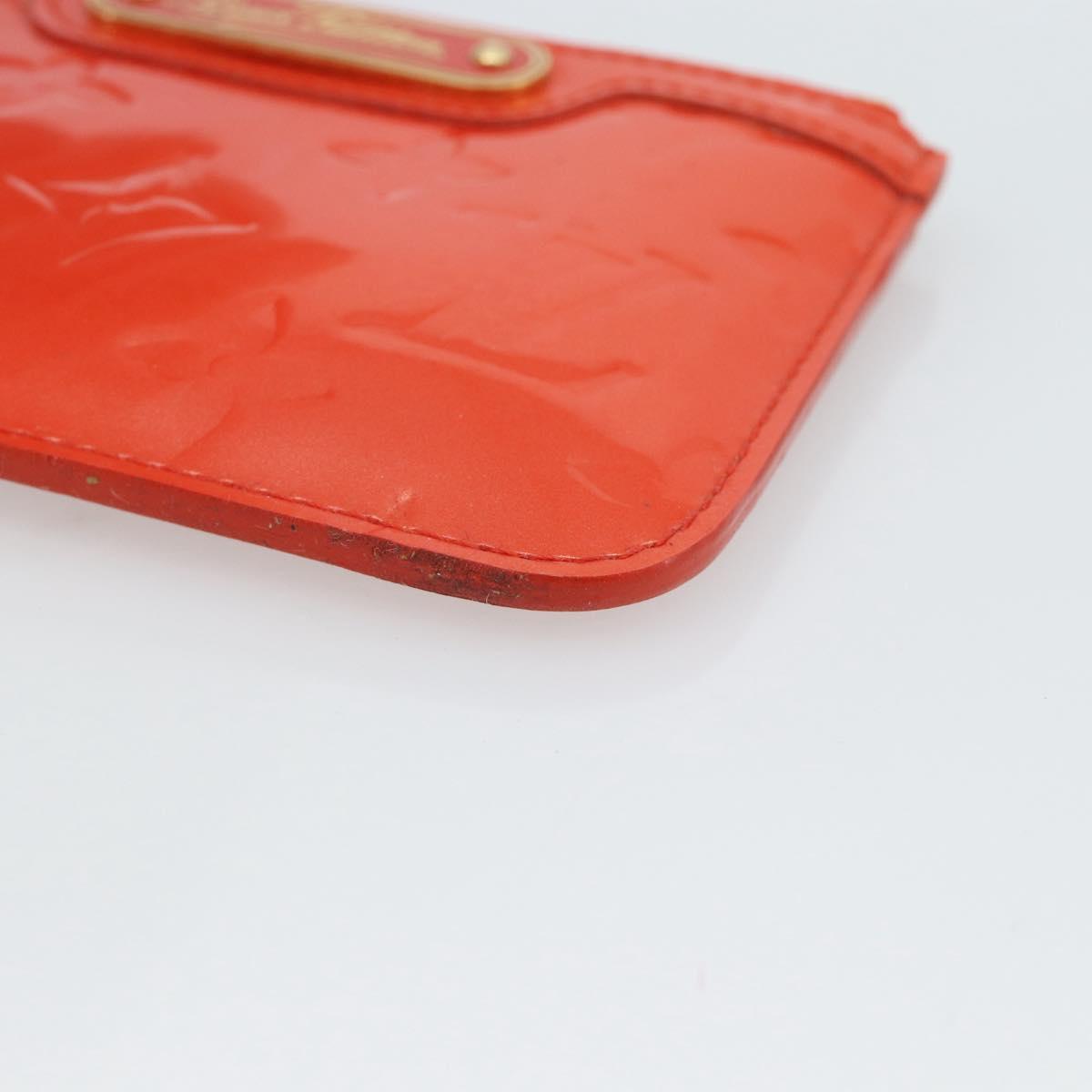 LOUIS VUITTON Vernis Pochette Cles NM Coin Purse Orenge M93638 LV Auth 185207A