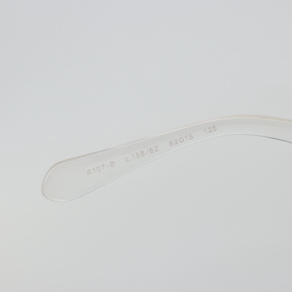 CHANEL Sunglasses Plastic Clear Silver CC Auth 185209