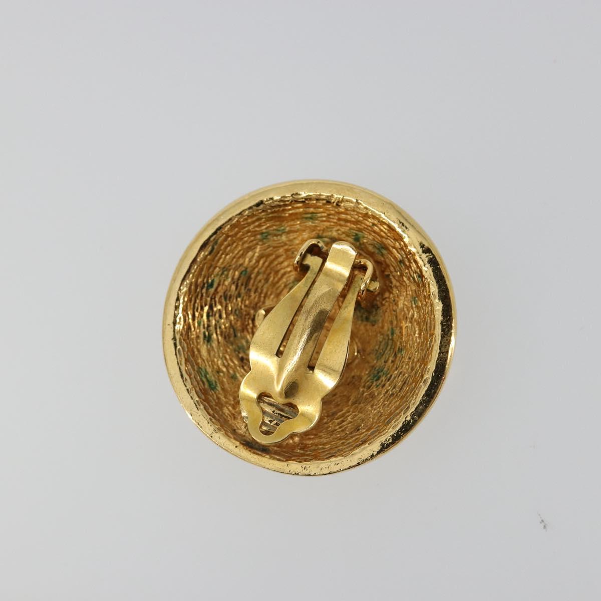 CHANEL Earring metal Gold Tone CC Auth 185221V