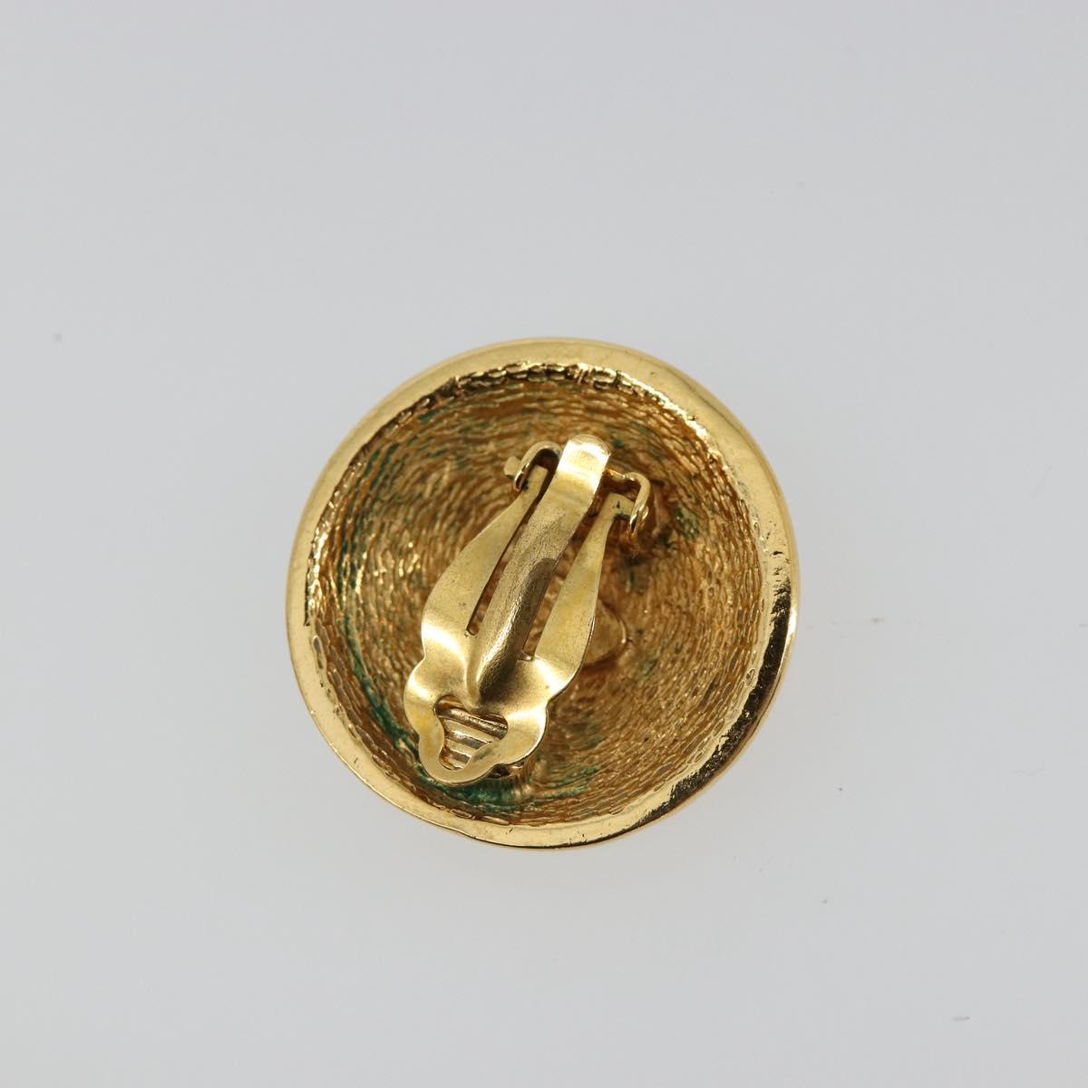 CHANEL Earring metal Gold Tone CC Auth 185221V
