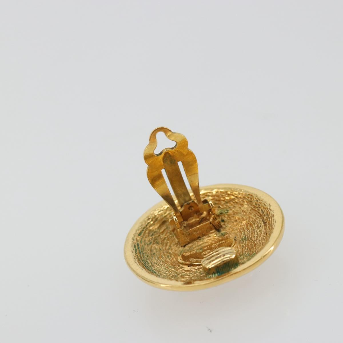 CHANEL Earring metal Gold Tone CC Auth 185221V