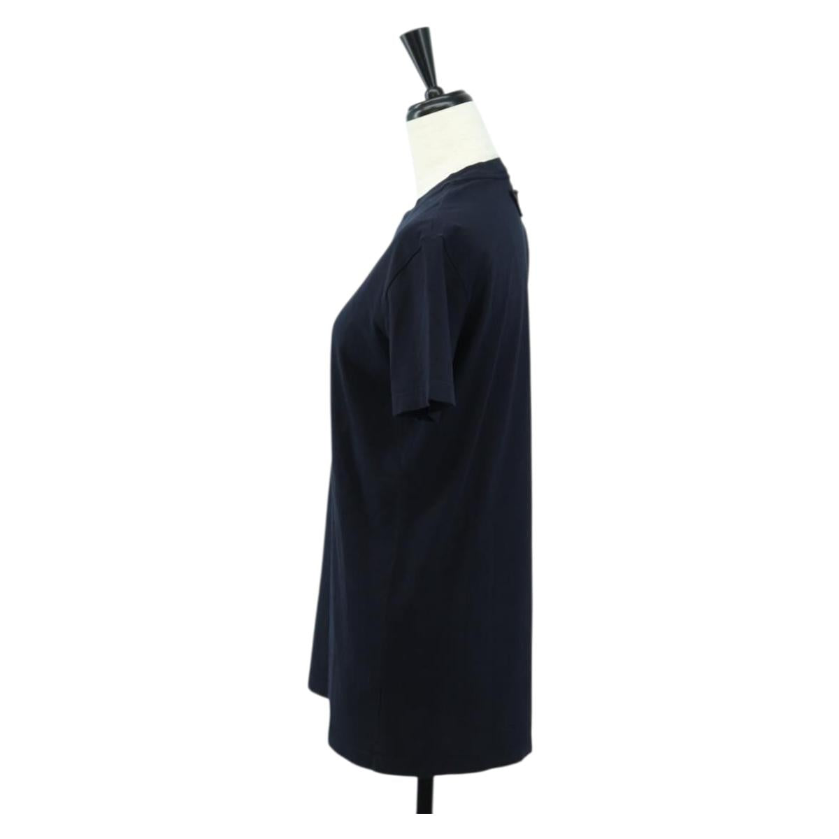 PRADA Short Sleeved T Shirt Cotton S Navy Auth 185249V